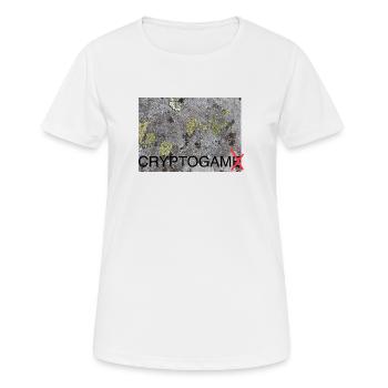 Cryptogam - kein Kryptospiel - Frauen T-Shirt atmungsaktiv - Weiß - Vorne - AI Model Female 172 dark (172cm)