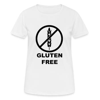 Gluten - Frauen T-Shirt atmungsaktiv - Weiß - Vorne - AI Model Female 172 dark (172cm)