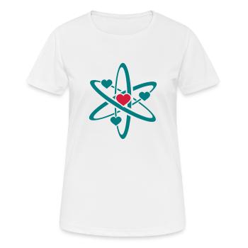 heart atom - T-shirt respirant Femme - blanc - Devant - AI Model Female 172 dark (172cm)