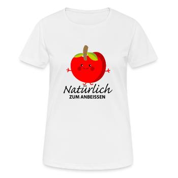 kerniger Apfel - Frauen T-Shirt atmungsaktiv - Weiß - Vorne - AI Model Female 172 dark (172cm)