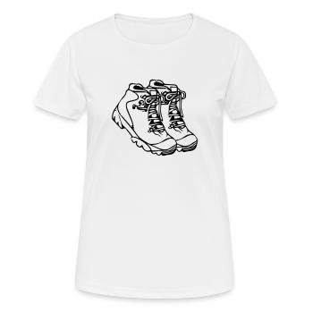 Chaussures de randonnée - T-shirt respirant Femme - blanc - Devant - AI Model Female 172 dark (172cm)