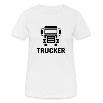 Camionneur chauffeur de camion chauffeur de camion professionnel - T-shirt respirant Femme - blanc - Devant - AI Model Female 172 dark (172cm)