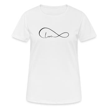 Amour infini - T-shirt respirant Femme - blanc - Devant - AI Model Female 172 dark (172cm)