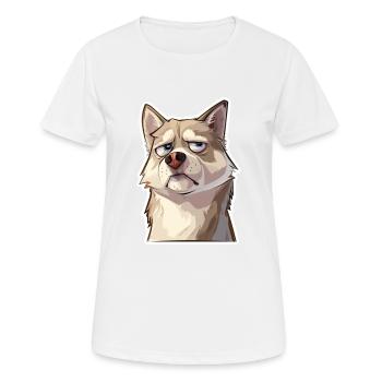 le Husky - T-shirt respirant Femme - blanc - Devant - AI Model Female 172 dark (172cm)