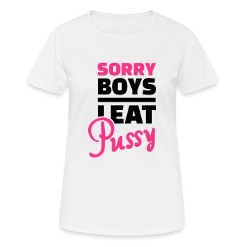 Lesbisch - Frauen T-Shirt atmungsaktiv - Weiß - Vorne - AI Model Female 172 dark (172cm)