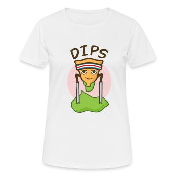 Nacho Doing Dips, Nacho dip dip jeu de mots amusant - T-shirt respirant Femme - blanc - Devant - AI Model Female 172 dark (172cm)