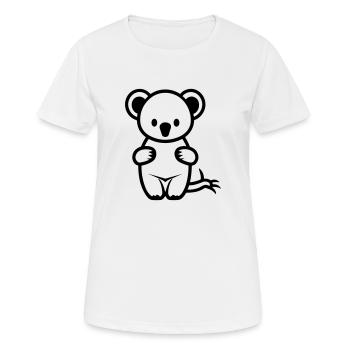 Koala - Frauen T-Shirt atmungsaktiv - Weiß - Vorne - AI Model Female 172 dark (172cm)