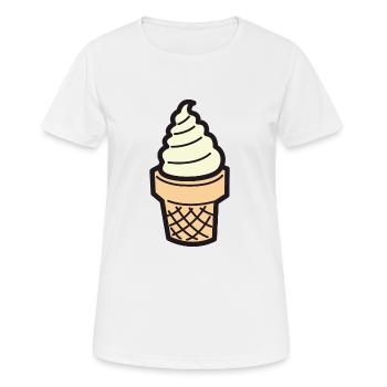 Crème glacée molle à la vanille - T-shirt respirant Femme - blanc - Devant - AI Model Female 172 dark (172cm)
