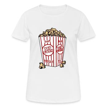 coupe du pop-corn - T-shirt respirant Femme - blanc - Devant - AI Model Female 172 dark (172cm)