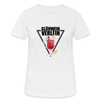 Glühwein Verleih - Frauen T-Shirt atmungsaktiv - Weiß - Vorne - AI Model Female 172 dark (172cm)