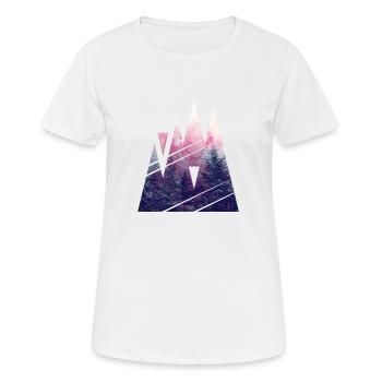 Shape of Woods - Frauen T-Shirt atmungsaktiv - Weiß - Vorne - AI Model Female 172 dark (172cm)