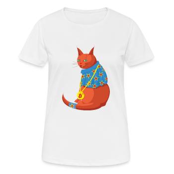 Kater Karl, das Familienoberhaupt - Frauen T-Shirt atmungsaktiv - Weiß - Vorne - AI Model Female 172 dark (172cm)