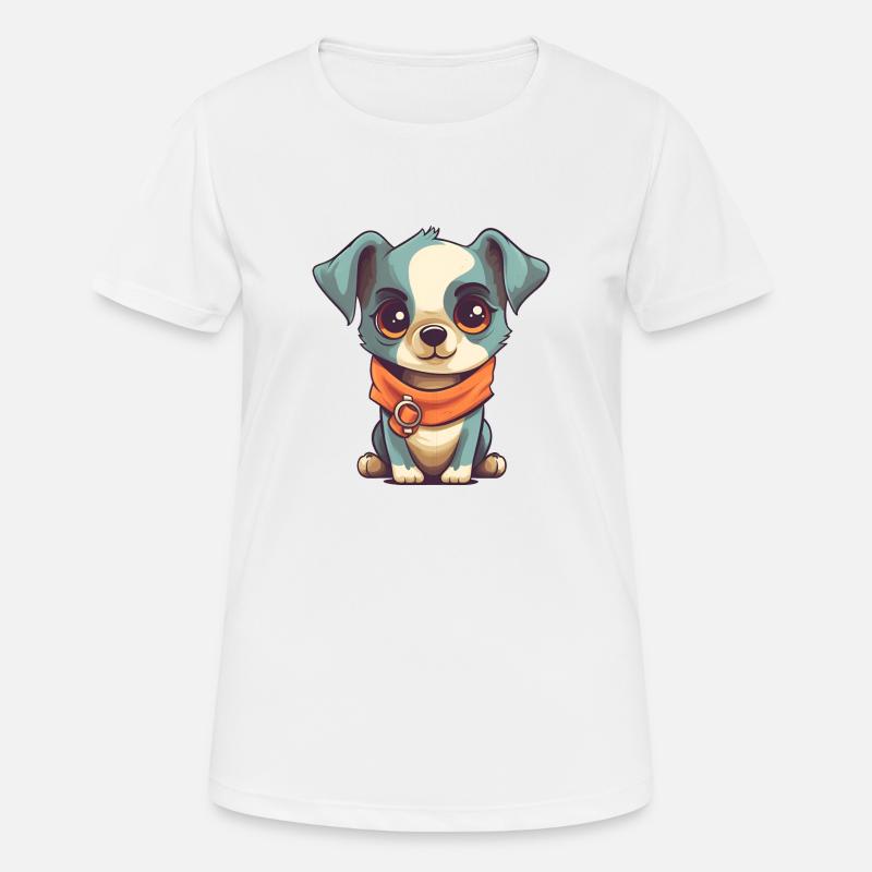 Cute Dog - Women's Breathable T-Shirt - white