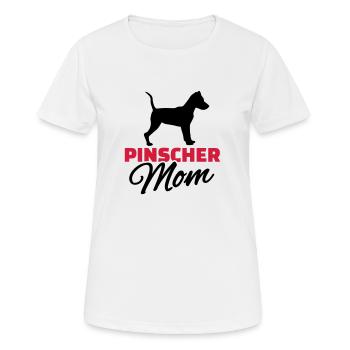 Pinscher Mom - T-shirt respirant Femme - blanc - Devant - AI Model Female 172 dark (172cm)