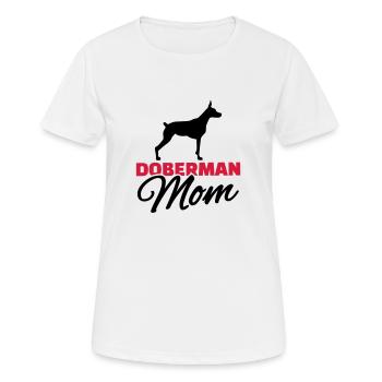 Dobermann - Frauen T-Shirt atmungsaktiv - Weiß - Vorne - AI Model Female 172 dark (172cm)