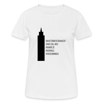 Geschenk Investmentbanker Anwälte - Frauen T-Shirt atmungsaktiv - Weiß - Vorne - AI Model Female 172 dark (172cm)