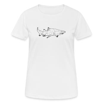 Hai T-Shirt - Frauen T-Shirt atmungsaktiv - Weiß - Vorne - AI Model Female 172 dark (172cm)