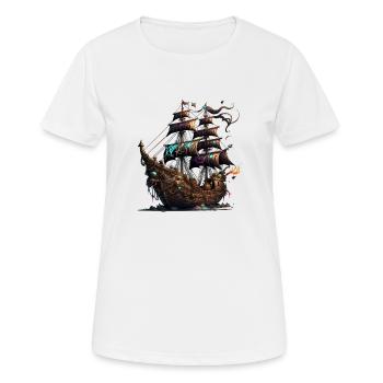 Pirate ship - Women's Breathable T-Shirt - white - Front - AI Model Female 172 dark (172cm)