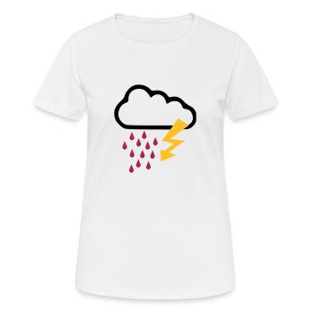 Weather - Thunder Storm - Rain - Women's Breathable T-Shirt - white - Front - AI Model Female 172 dark (172cm)