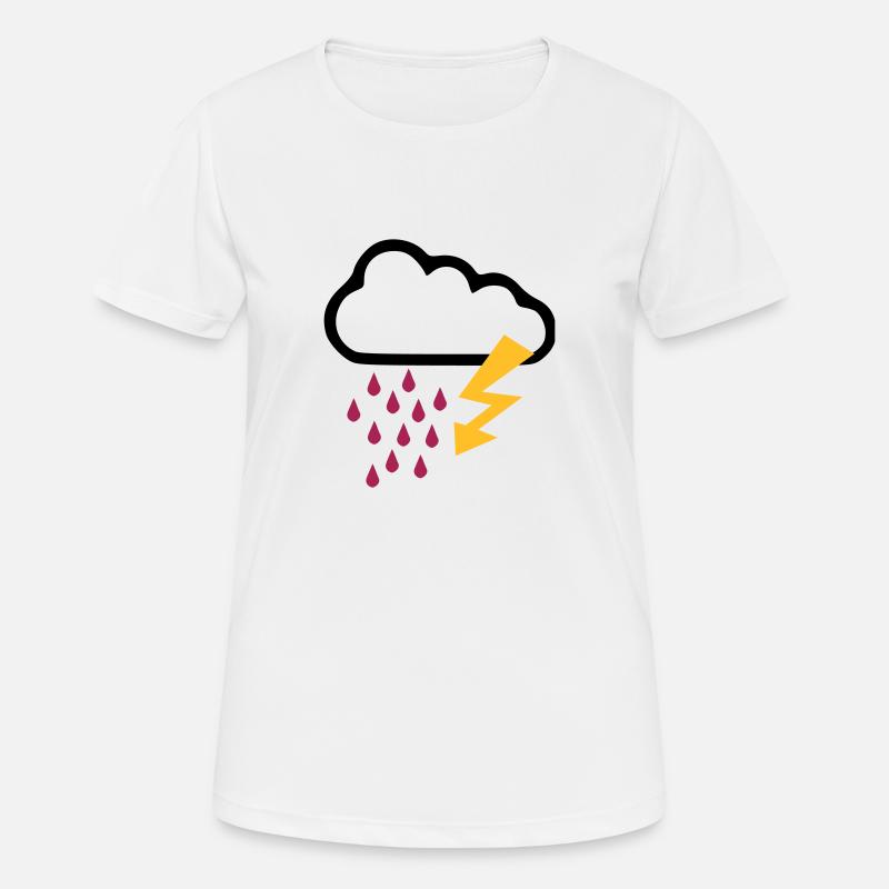 Orage - Temps - Flash - T-shirt respirant Femme - blanc
