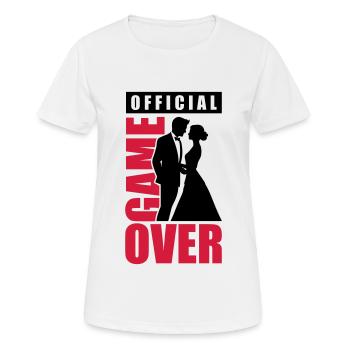 Hochzeitspaar Game Over Brautpaar Jga - Frauen T-Shirt atmungsaktiv - Weiß - Vorne - AI Model Female 172 dark (172cm)