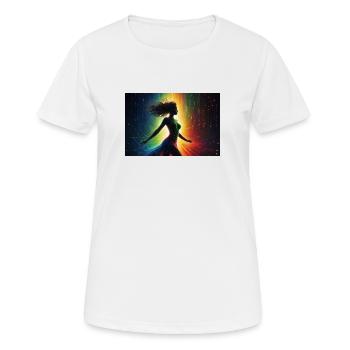 Image futuriste de la femme - T-shirt respirant Femme - blanc - Devant - AI Model Female 172 dark (172cm)