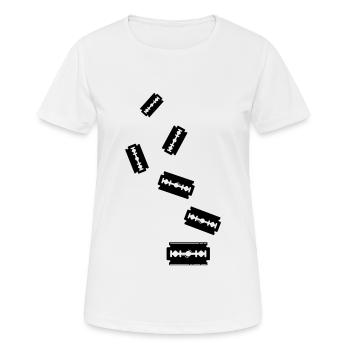 Icône de lame de rasoir Icône - T-shirt respirant Femme - blanc - Devant - AI Model Female 172 dark (172cm)