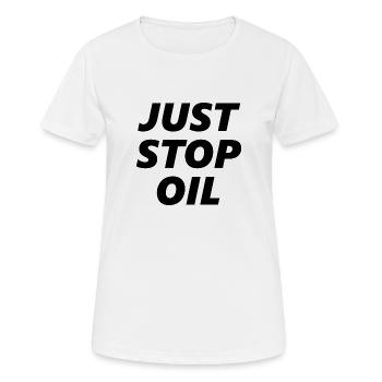 Arrêtez le pétrole Sauvez la Terre Arrêtez le pétrole - T-shirt respirant Femme - blanc - Devant - AI Model Female 172 dark (172cm)