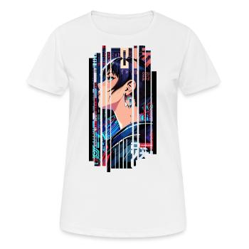 Futuristic Cyborg Woman - Women's Breathable T-Shirt - white - Front - AI Model Female 172 dark (172cm)