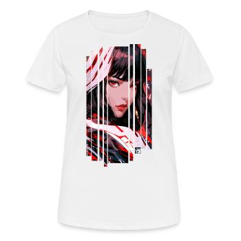 Cyborg Woman white kanji - Women's Breathable T-Shirt - white - Front - AI Model Female 172 dark (172cm)
