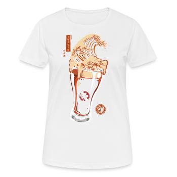 Great Wave Glass Beer - T-shirt respirant Femme - blanc - Devant - AI Model Female 172 dark (172cm)