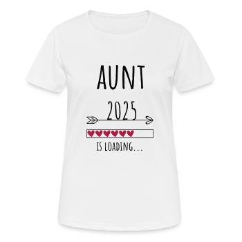 Pregnancy Aunt Baby Happiness Gift - Women's Breathable T-Shirt - white - Front - AI Model Female 172 dark (172cm)