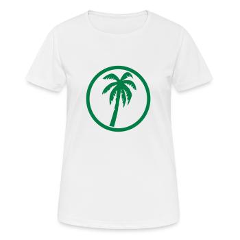 Palme - Frauen T-Shirt atmungsaktiv - Weiß - Vorne - AI Model Female 172 dark (172cm)