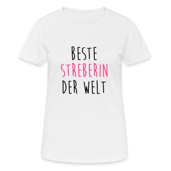 Streber Streberin Schule Kollegen Freund Lehrer - Frauen T-Shirt atmungsaktiv - Weiß - Vorne - AI Model Female 172 dark (172cm)