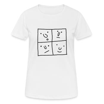 Abonnés, types et collègues - T-shirt respirant Femme - blanc - Devant - AI Model Female 172 dark (172cm)