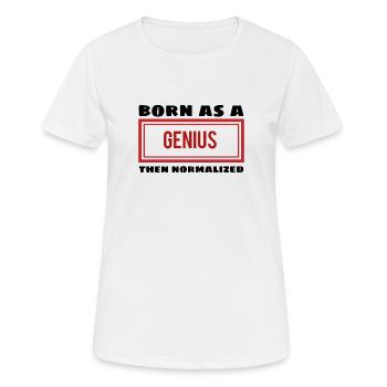 Génie - T-shirt respirant Femme - blanc - Devant - AI Model Female 172 dark (172cm)