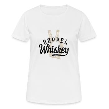 Doppel Whiskey - Frauen T-Shirt atmungsaktiv - Weiß - Vorne - AI Model Female 172 dark (172cm)