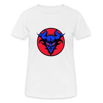 Dämonisch teuflisches Wappen - Frauen T-Shirt atmungsaktiv - Weiß - Vorne - AI Model Female 172 dark (172cm)