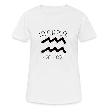 WASSERMANN STERNZEICHEN - Frauen T-Shirt atmungsaktiv - Weiß - Vorne - AI Model Female 172 dark (172cm)