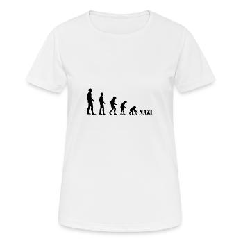 Against the right wing. evolution - Women's Breathable T-Shirt - white - Front - AI Model Female 172 dark (172cm)