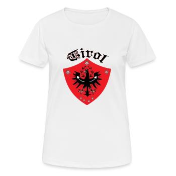 Tirol - Frauen T-Shirt atmungsaktiv - Weiß - Vorne - AI Model Female 172 dark (172cm)