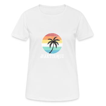 Martinique - T-shirt respirant Femme - blanc - Devant - AI Model Female 172 dark (172cm)