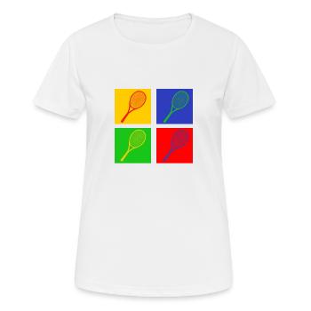 tennis - Women's Breathable T-Shirt - white - Front - AI Model Female 172 dark (172cm)