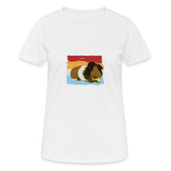 Cochon d'Inde - T-shirt respirant Femme - blanc - Devant - AI Model Female 172 dark (172cm)