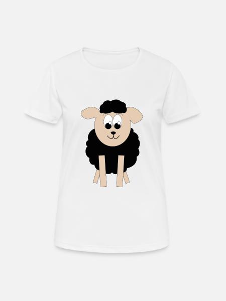 schwarzes Schaf - Frauen T-Shirt atmungsaktiv - Weiß