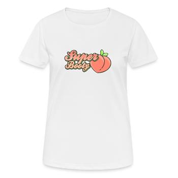 super booty - Frauen T-Shirt atmungsaktiv - Weiß - Vorne - AI Model Female 172 dark (172cm)