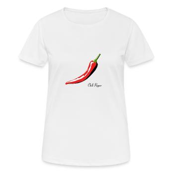 Chili Pepper - Women's Breathable T-Shirt - white - Front - AI Model Female 172 dark (172cm)