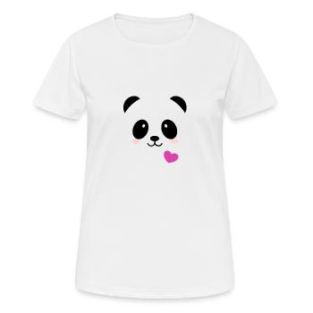 Panda Face Love Bear Face - Women's Breathable T-Shirt - white - Front - AI Model Female 172 dark (172cm)