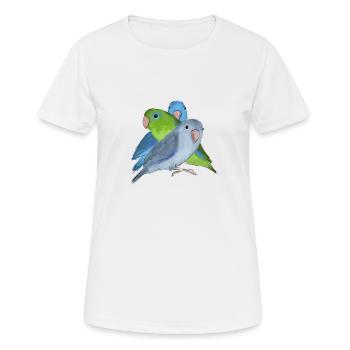 Three parrot parrots - Women's Breathable T-Shirt - white - Front - AI Model Female 172 dark (172cm)