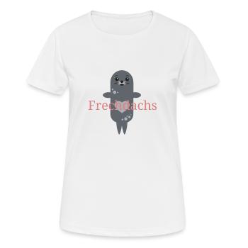 süße Babyrobbe Frechdachs - Frauen T-Shirt atmungsaktiv - Weiß - Vorne - AI Model Female 172 dark (172cm)